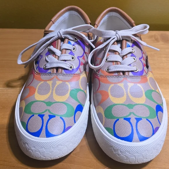 Coach City Sole Pride Multicolored Rainbow Sneakers Skate Shoes 7.5-8 - Picture 5 of 14